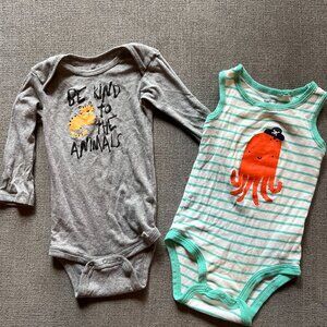 Bundle of 2 Baby Boy Onesies (12 Months)